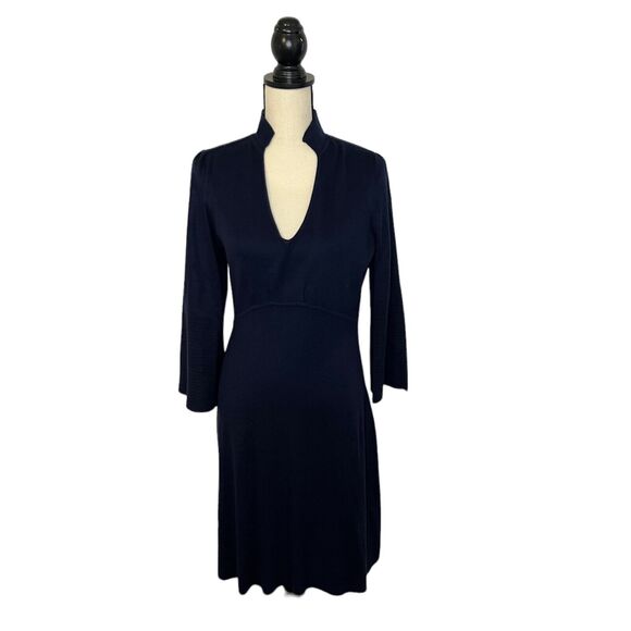 NEW DIRECTIONS Women's High Neck Sweater Dress Size Small Long Sleeve Dark Blue - Picture 2 of 6
